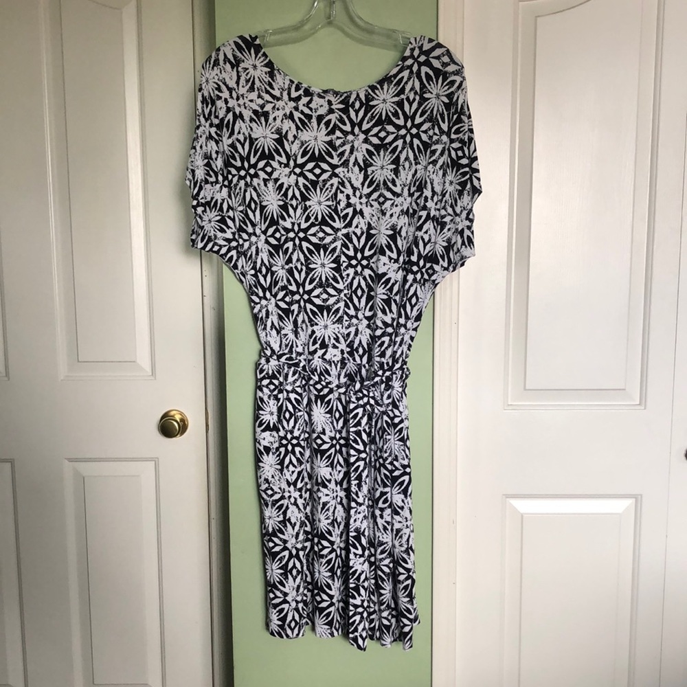 Black and white T-shirt dress